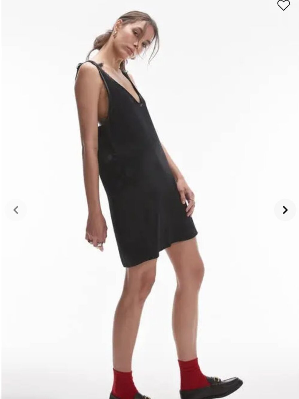 NWT Topshop Frayed Satin Shift Minidress